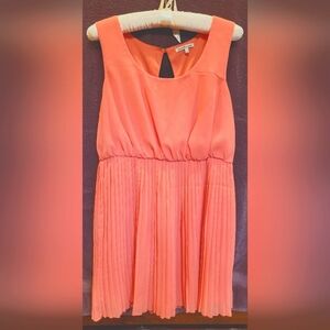 Coral sleeveless dress